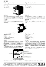 Festo Pneumatic FSS-I 2 Operating Instructions Manual preview