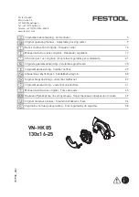 Festool VN-HK 85 Original Operating Manual preview