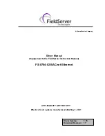 FieldServer FS-8704-02 Driver Manual preview