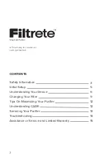 Preview for 2 page of Filtrete FAP-SC02L Operating Manual