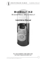 Preview for 1 page of FingerprintDoorLocks BioBolt X2 Installation Manual