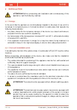 Preview for 60 page of Fiorenzato F4 EVO Installation, Use And Maintenance Manual