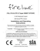 Fireline FGi 5 Taper Installation And Operating Instructions Manual preview