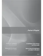 Preview for 1 page of Fisher & Paykel ActiveSmart RF135 Installation Instructions And User Manual