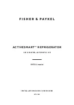 Fisher & Paykel ACTIVESMART RF172G Installation Manual/User Manual preview