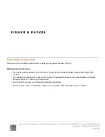 Preview for 1 page of Fisher & Paykel OR90SDBSIPX1 Installation Instructions Manual