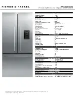 Preview for 1 page of Fisher & Paykel RF170ADUSX4 Instructions