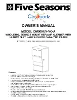 Five Seasons DM900UV-VO-A Owner'S Manual preview