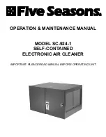 Preview for 1 page of Five Seasons SC-924-1 Operation & Maintenance Manual