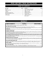 Preview for 2 page of FiveStar FSH301-BL Use & Care / Installation Manual