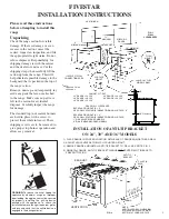 Preview for 3 page of FiveStar TTN031 Use And Care And Installation Instructions