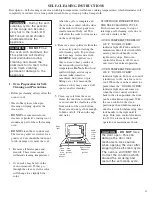 Preview for 21 page of FiveStar TTN031 Use And Care And Installation Instructions