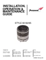 Flexaseal STYLE 60 Installation, Operation, Maintenance Manual preview