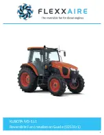 Flexxaire KUBOTA M5-111 Installation Manual preview