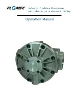 Preview for 1 page of Flomec Oval Gear Operation Manual