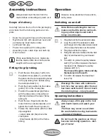 Preview for 8 page of FLORABEST FGH 700/9 series Operation And Safety Notes