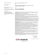 Preview for 24 page of flowair ELIS B-E-100 Technical Documentation Operation Manual