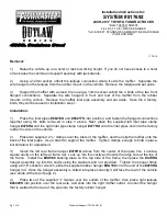 Flowmaster OUTLAW 817692 Installation Instructions Manual preview