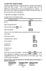 Preview for 54 page of Flowmetrics 922-MFC Installation And Operating Instructions Manual