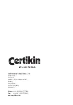 Preview for 22 page of fluidra Certikin CUV110N Installation And Operating Manual