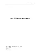 Preview for 1 page of FLY Q120 TV Maintenance Manual