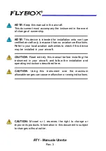 Preview for 5 page of Flybox RT1 Manual