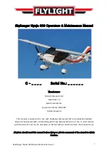 Flylight Airsports SkyRanger Nynja 600 Operator'S  Maintenance Manual preview