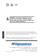 Preview for 16 page of Fogmaster VECTRA-JET 750510CE Instruction Manual