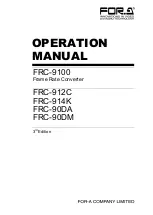 FOR-A FRC-90DA Operation Manual preview