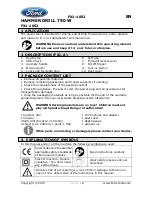 Preview for 3 page of Ford FX1-1052 Instruction Manual