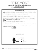 Preview for 4 page of Foremost BTS-1005E-W Operating Manual, Installation Steps