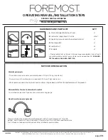 Preview for 5 page of Foremost BTS-1005E-W Operating Manual, Installation Steps