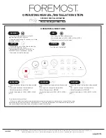 Preview for 10 page of Foremost BTS-1005E-W Operating Manual, Installation Steps