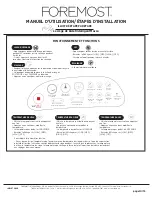 Preview for 25 page of Foremost BTS-1005E-W Operating Manual, Installation Steps