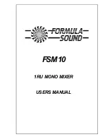 Preview for 1 page of Formula Sound FSM 10 User Manual