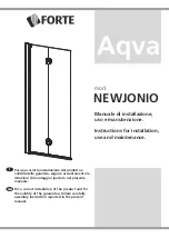 Preview for 1 page of Forte Aqva NEWJONIO Instructions For Installation, Use And Maintenance Manual