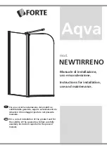 Preview for 1 page of Forte Aqva NEWTIRRENO Instructions For Installation, Use And Maintenance Manual