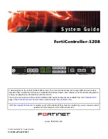 Preview for 1 page of Fortinet FortiController FortiController-5208 System Manual