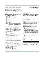 Preview for 1 page of Fortinet FortiFone FON-470i Quick Start Manual