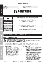 Preview for 2 page of Fortress Technologies 57336 Owner'S Manual & Safety Instructions