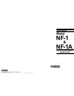 Fostex NF-1 Service Manual preview