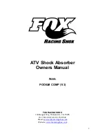 Preview for 1 page of FOX RACING SHOX PODIUM COMP (03) Owner'S Manual