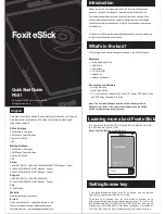 Preview for 1 page of Foxit eSlick FE-01 Quick Start Manual