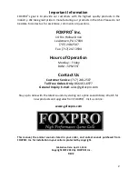 Preview for 2 page of Foxpro Scorpion X1A Instruction Manual