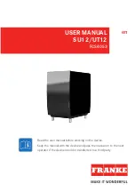 Franke SU12 User Manual preview