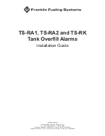 Preview for 1 page of Franklin Fueling Systems TS-RA1 Installation Manual