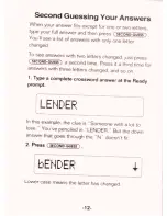 Preview for 13 page of Franklin CrossWords Puzzle Solver CW-50 User Manual