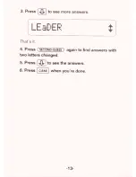 Preview for 14 page of Franklin CrossWords Puzzle Solver CW-50 User Manual