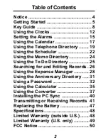 Preview for 4 page of Franklin Rolodex RF-192 User Manual