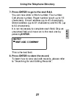 Preview for 22 page of Franklin Rolodex RF-512 User Manual